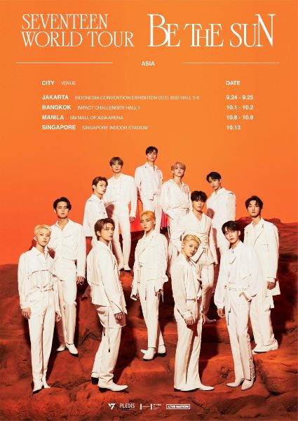 SEVENTEEN World Tour: Be The Sun upcoming concert in singapore 2022