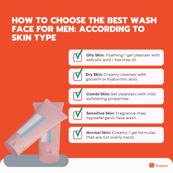 How to choose the best face wash for men - according to skin types