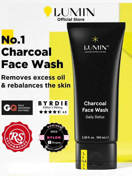 LUMIN Men’s Charcoal Face Wash - best face wash for men with oily skin