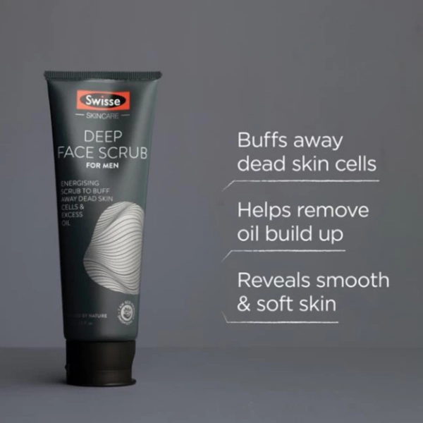 Swisse Deep Face Scrub For Men - best exfoliating face scrub for men