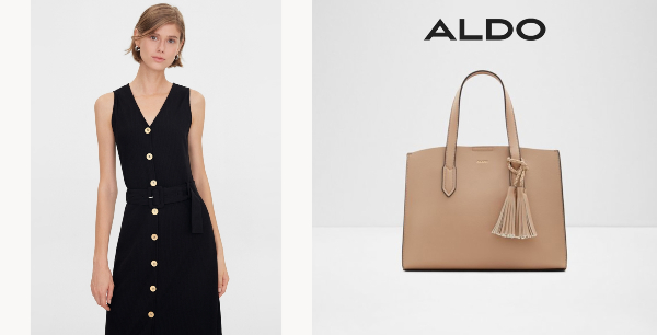 international women's day minimalist dress and bag