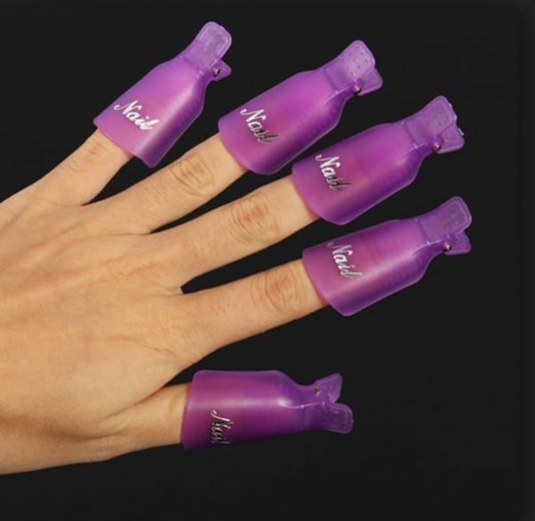 how to remove gel nails purple reusable soak off clips remover