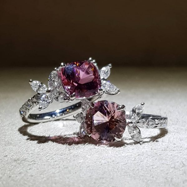 design engagement gemstone ring singapore yuen tung jewellery pte ltd pink