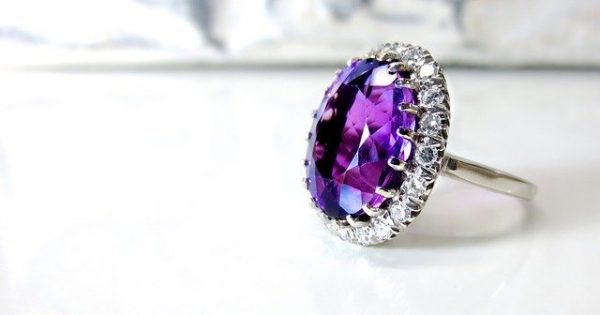 design engagement ring singapore amethyst diamond gemstone