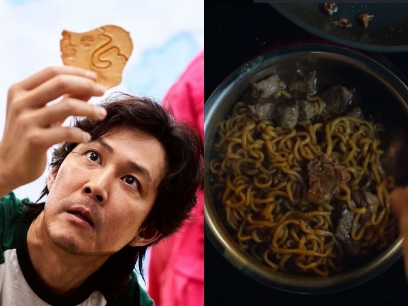 korean drama recipes squid game dalgona candy and ram don parasite