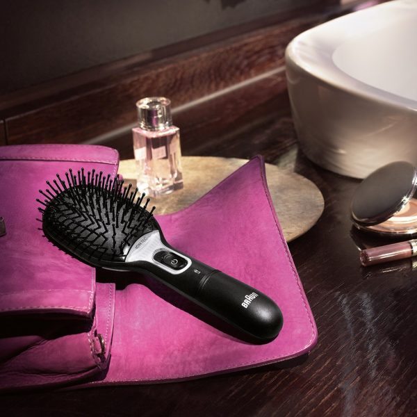 best hair straightener brush in singapore from braun with display buttons