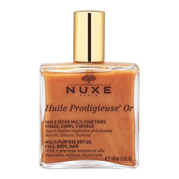 how to get glowing skin nuxe multi usage golden shimmery dry oil