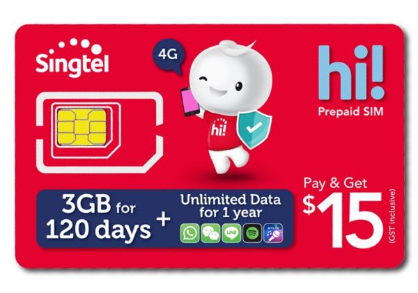 best prepaid card singapore singtel $15 hi card