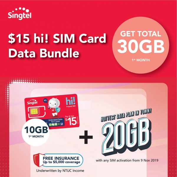 best prepaid sim card singapore singtel hi card 20gb bundle