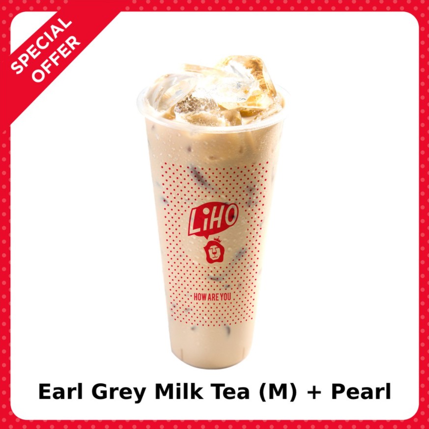Earl Grey Milk Tea (Medium) + Pearl by LiHO TEA
