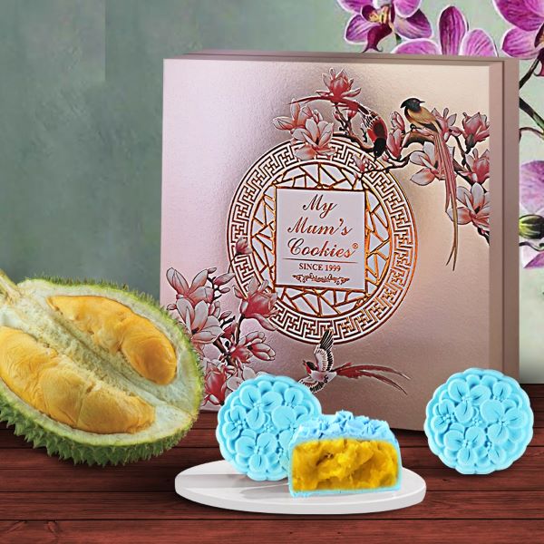 My Mum’s Cookies Mao Shan Wang Durian Mooncakes blue snowskin