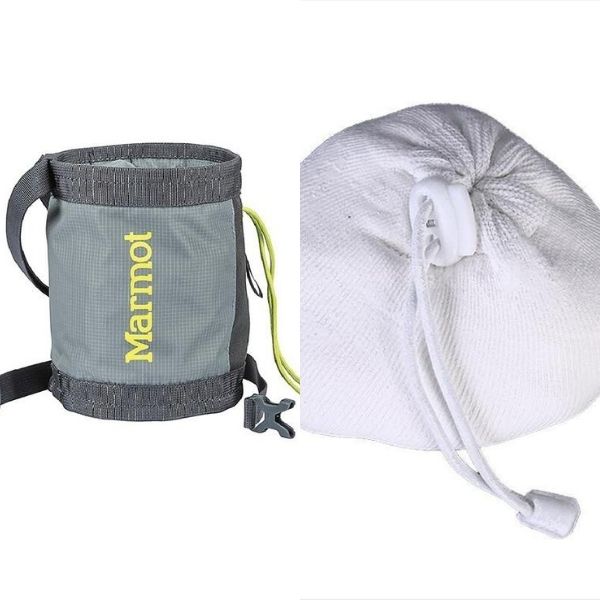 rock climbing for beginner chalk ball and chalk bag