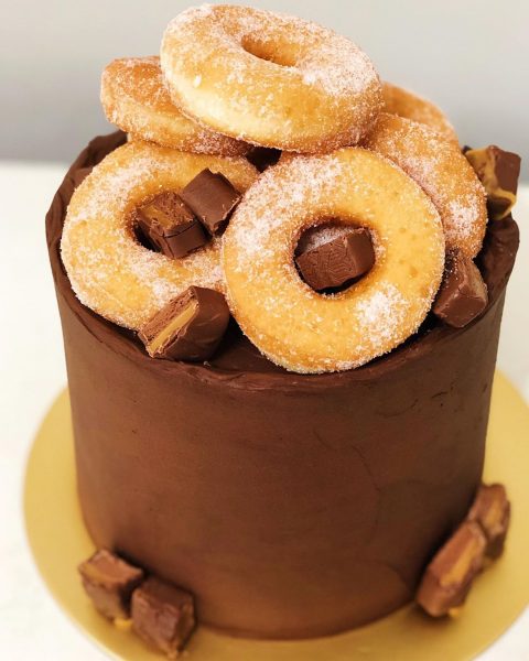 21st birthday cakes chocolate donut cake