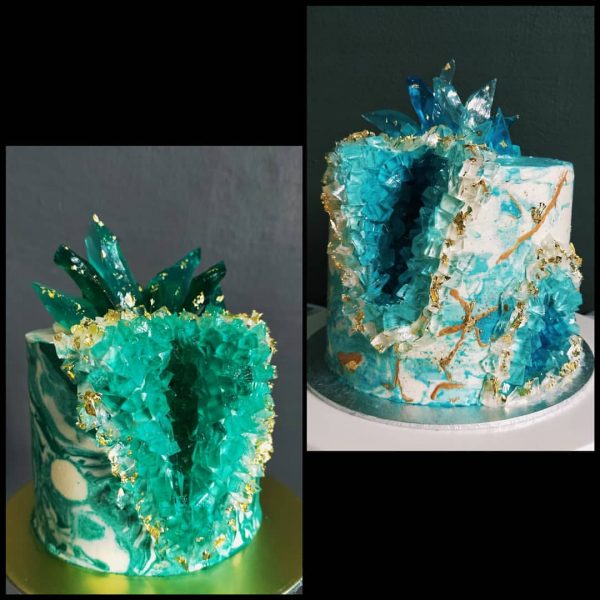 21st birthday cake singapore crystal geode cake