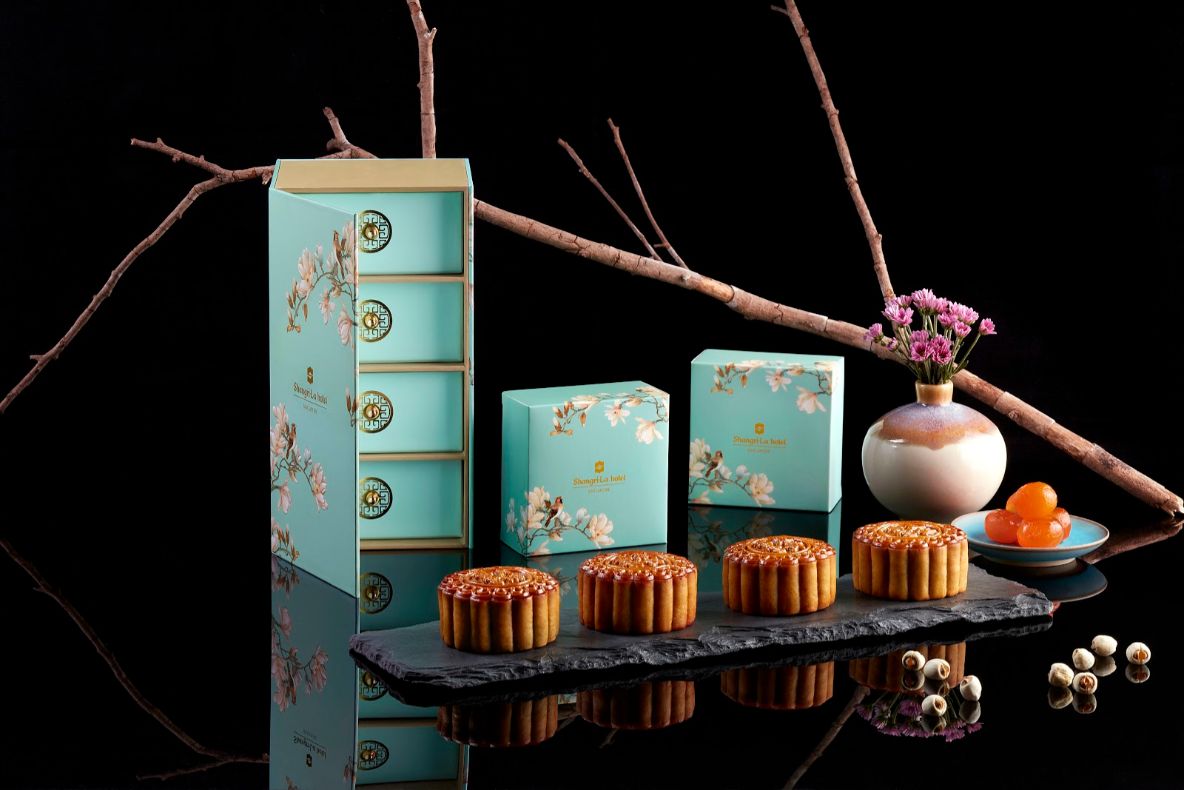 shangrila reduced sugar mooncake box design 2020