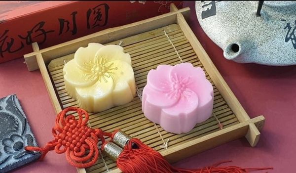 jelly mooncake easy recipe how to make sakura shape yellow pink