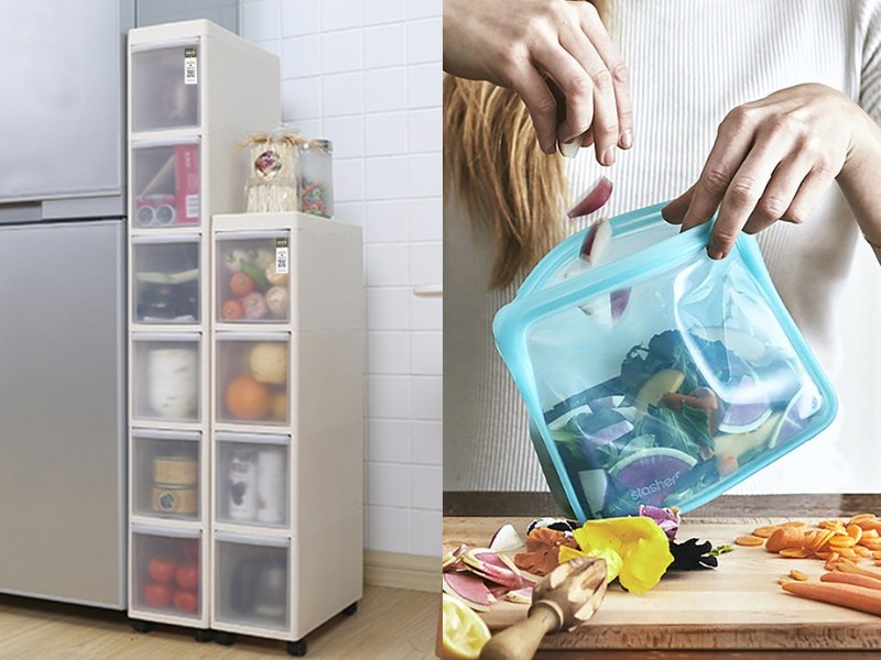 how to organise kitchen slim cabinets houze storage box stasher reusable silicone bag