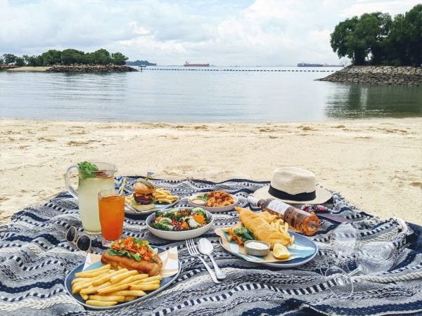 picnic places singapore cute picnic mat tanjong beach club sandy snacks food drinks