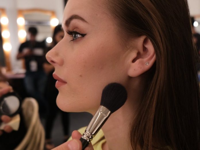 how to apply blush for face contouring model makeup backstage