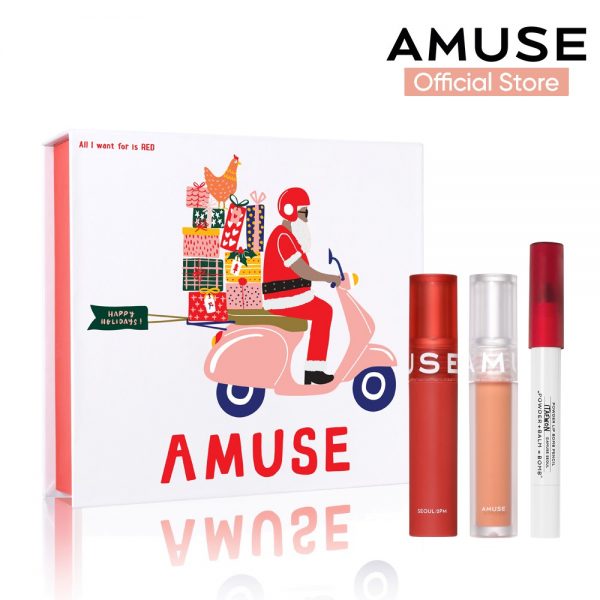 christmas makeup gift set amuse holiday kit lip products