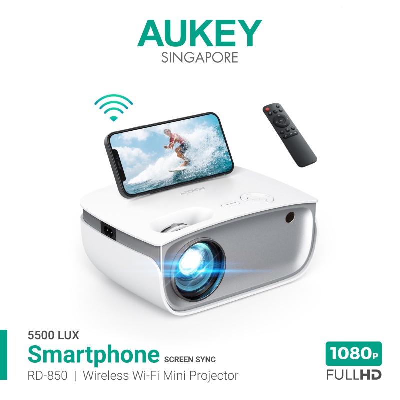 Aukey RD-850 Wireless Wi-Fi Mini Projector