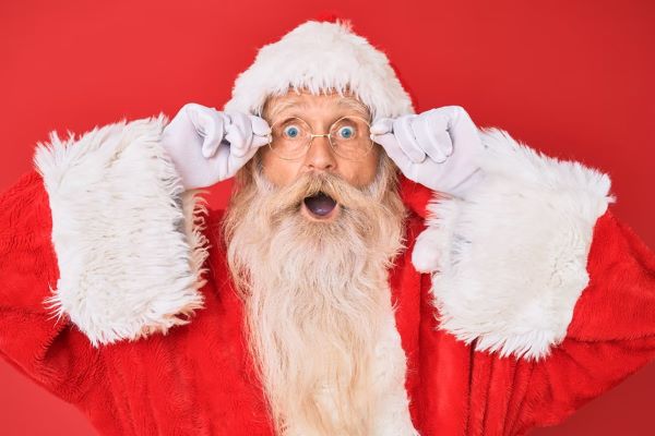 santa claus giving a shocked face