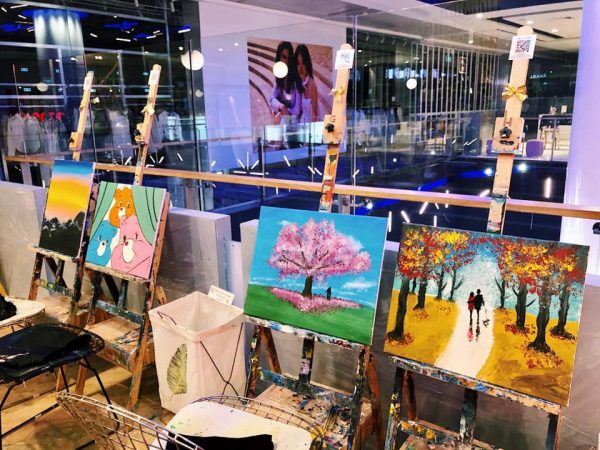 art jamming singapore cafe de paris food and drinks painting scenery town