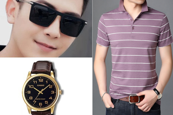 chinese new year clothes for men laid back dad polo tshirt sunglasses casio watch