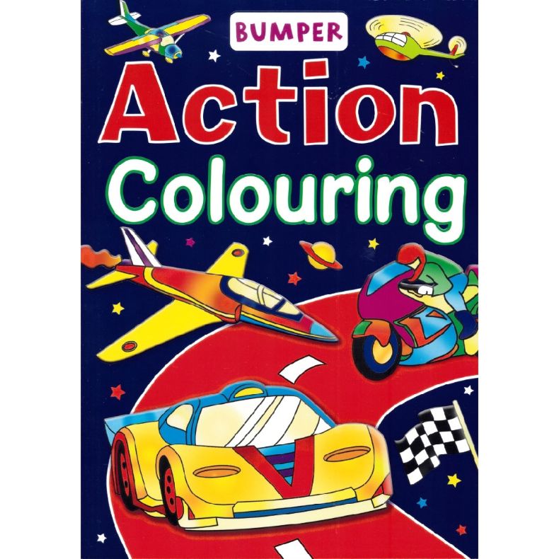 action colouring book for kids