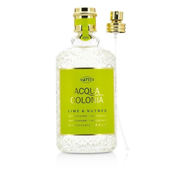 4711 Acqua Colonia Lime & Nutmeg glass bottle with green label