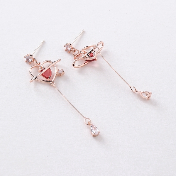 valentines day jewellery korean heart water droplet earring