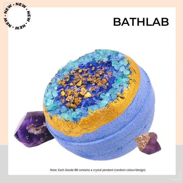 Bathlab Amethyst Geode Bath Bomb singapore crystal