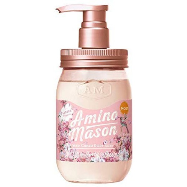 amino mason whip cream body soap sakura cherry blossom
