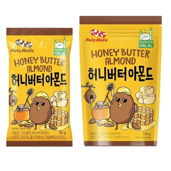 nutsholic honey butter almond halal snack