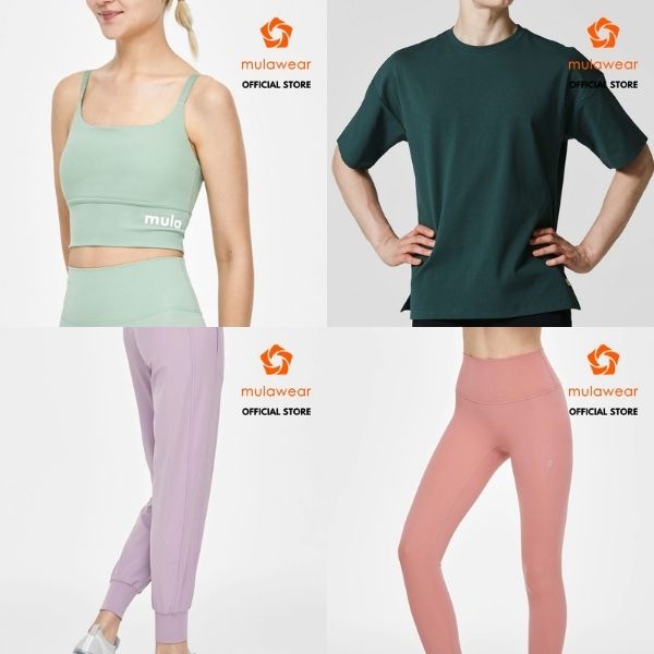 collage of mulawear affordable activewear brands singapore