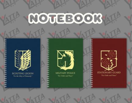 aot notebook attack on titan merchandise