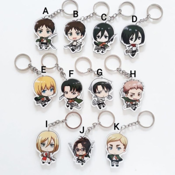 attack on titan merchandise keychain