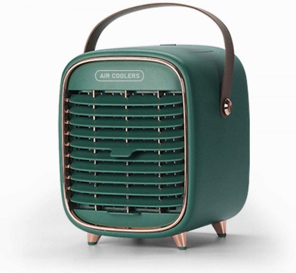 retro personal portable air cooler with handle in green vintage best air cooler 