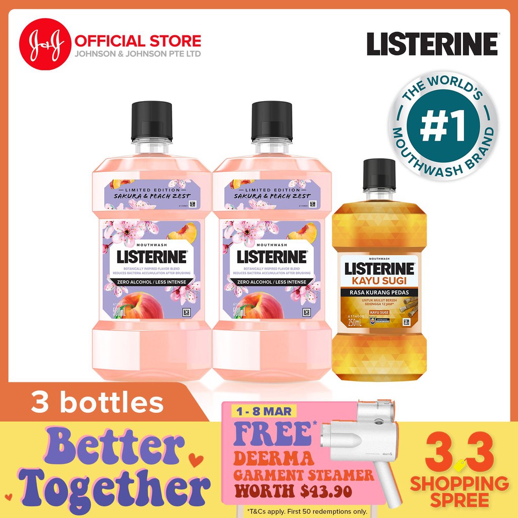 Listerine Sakura and Peach Zest Mouthwash