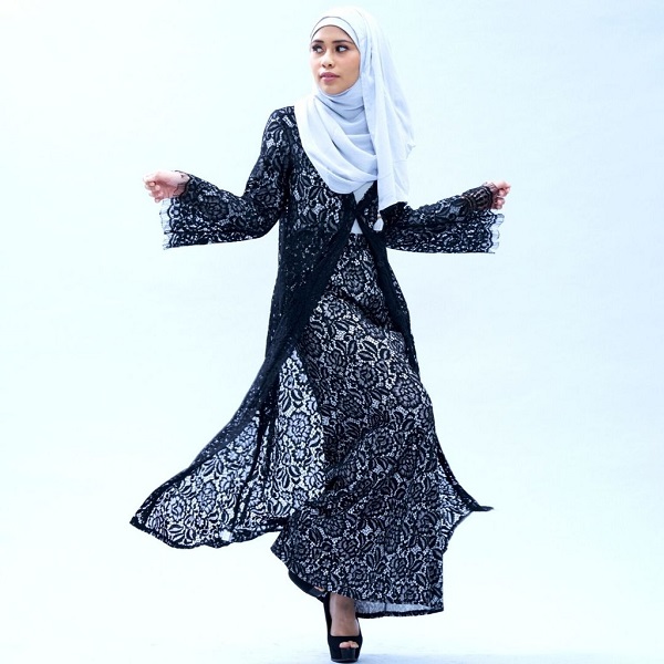 lace abaya modern baju kurung