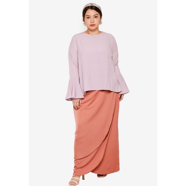Plus Size Flare Sleeve With Tulip Skirt Kurung