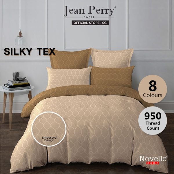 Jean Perry Novelle 950 TC Silky Tex Embossed Satin Bedsheet