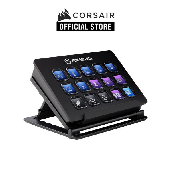 cosair elgato stream deck 15 buttons hotkeys how to start streaming on twitch
