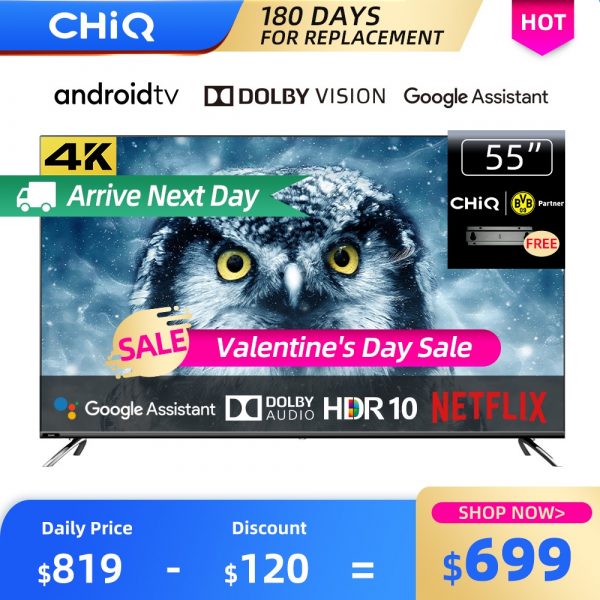 CHiQ U55G7N 55” Android Smart TV