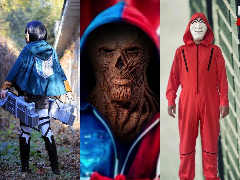 attack on titans, vecna, and money heist korea