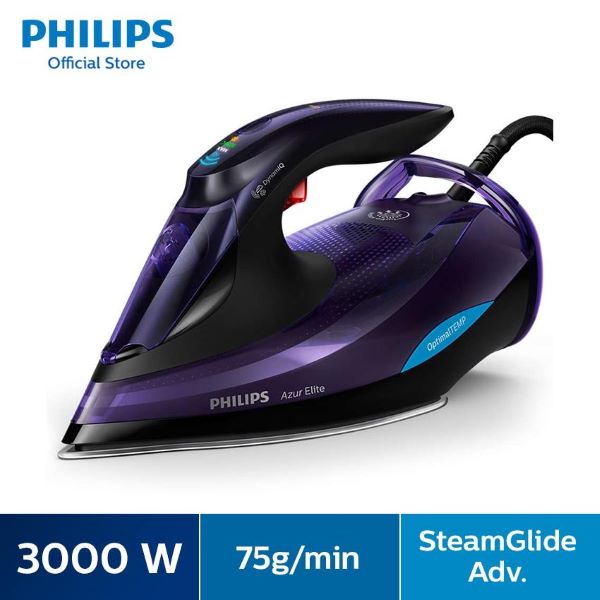 Philips Azur Elite Steam Iron purple and blue