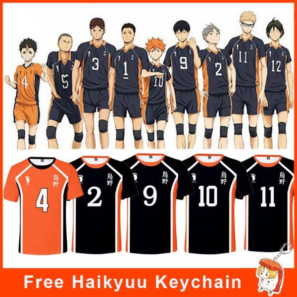 haikyu!! volleyball jersey orange and black