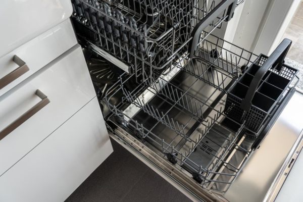 built in dishwasher racks pull out