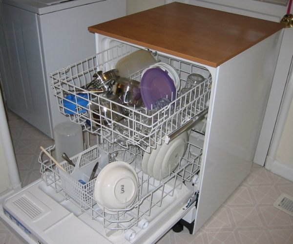 freestanding dishwasher portable plates bowls