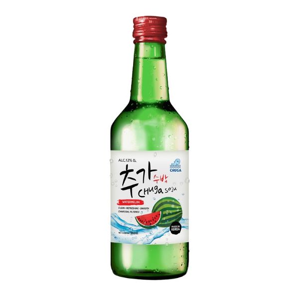 bottle of watermelon soju